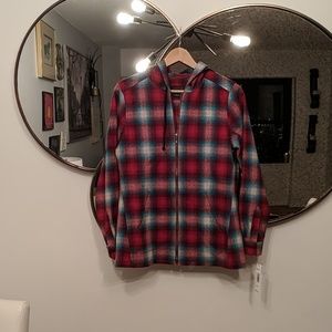Brand new  S Pendleton plaid zip up hoodie!